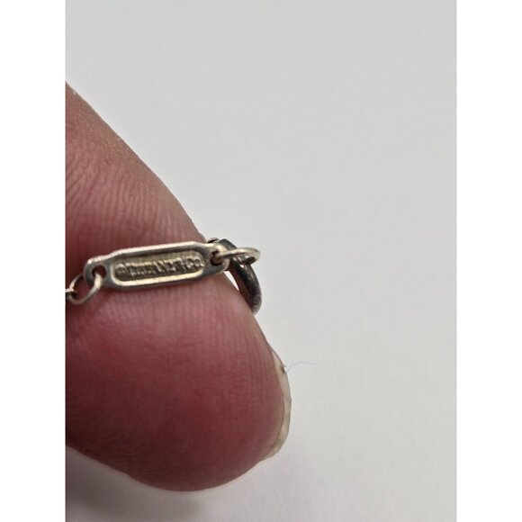 Tiffany & Co sterling signed 45 year clinique necklace 18" chain 1" pendant - Picture 9 of 9